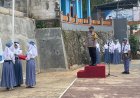Kanit Binmas melaksanakan Kegiatan Uapacara Bendera sekaligus Menjadi Pembina Upacara di tingkat SMK Mutiara Salawu