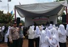 Polsek Salawu Laksanakan Pengamanan Jalur Pawai Ta’aruf di Wilayah Kecamatan Salawu
