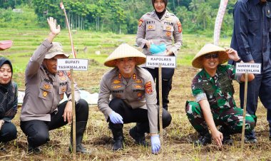 Dukung Program Presiden, Kapolres Tasikmalaya Laksanakan Penanaman Jagung Bersama Forkopimda