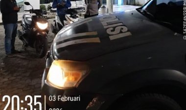 Polsek Cikalong Gelar Patroli KRYD Blue Light